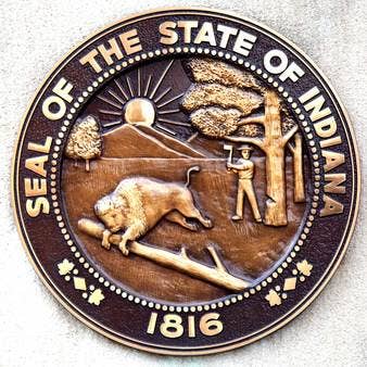 Underlägg av delstaten Indiana Coaster för wholesale av South Austin Gallery