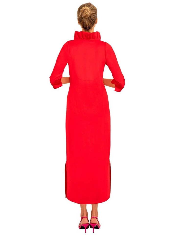 Gretchen Scott LLC - Wholesale Dress - Women's - Ruffneck Maxi Dress - Solid2