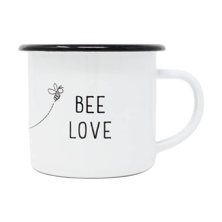 Sister Bees LLC – wholesale Coffee mug – 12 oz. Enamel Bee Love Mug