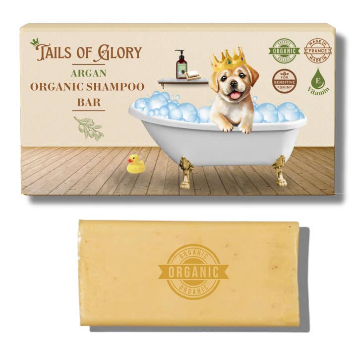 Organic Argan Oil Pet Solid Shampoo Bar - 100g for wholesale by Tails of Glory