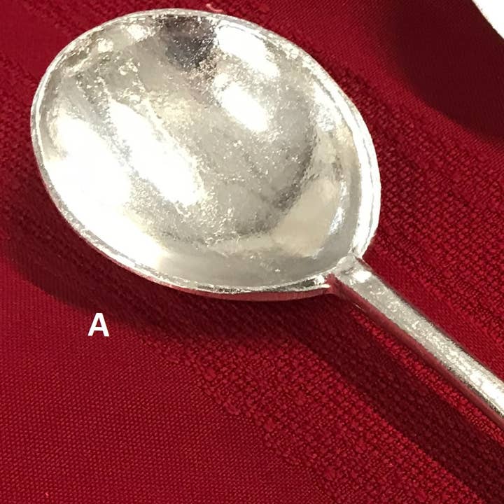 House of Morgan Pewter – Utensílios para servir por atacado – Colher de estanho rústica artesanal - Colher de concha3