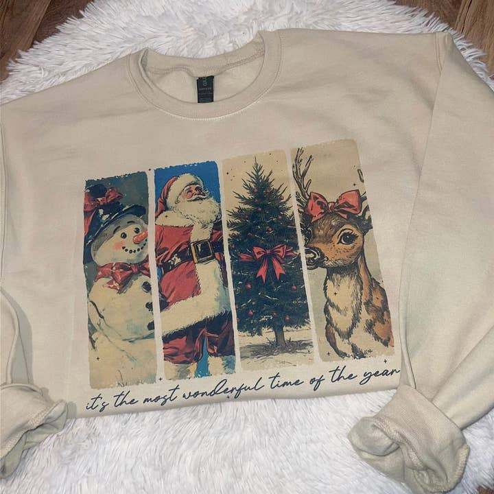 The most wonderful time christmas sweatshirt for wholesale by StricklandDesignCo