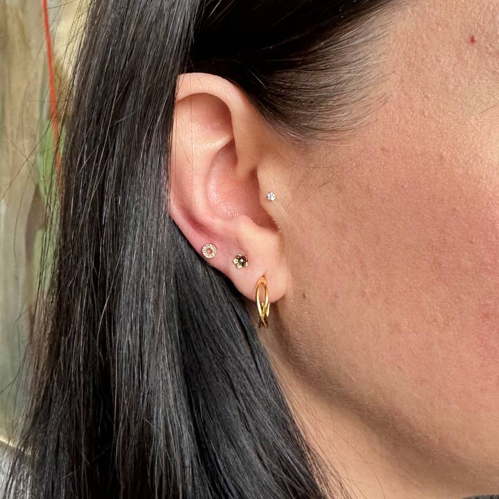Something Silver - Wholesale Stud/Post Earrings - Little Jasmine Flower Studs