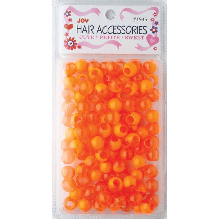 Perles rondes en plastique Joy XL bicolores orange vif pour la vente par Annie International, Inc.