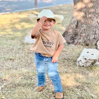 Baby Cowboy in Training