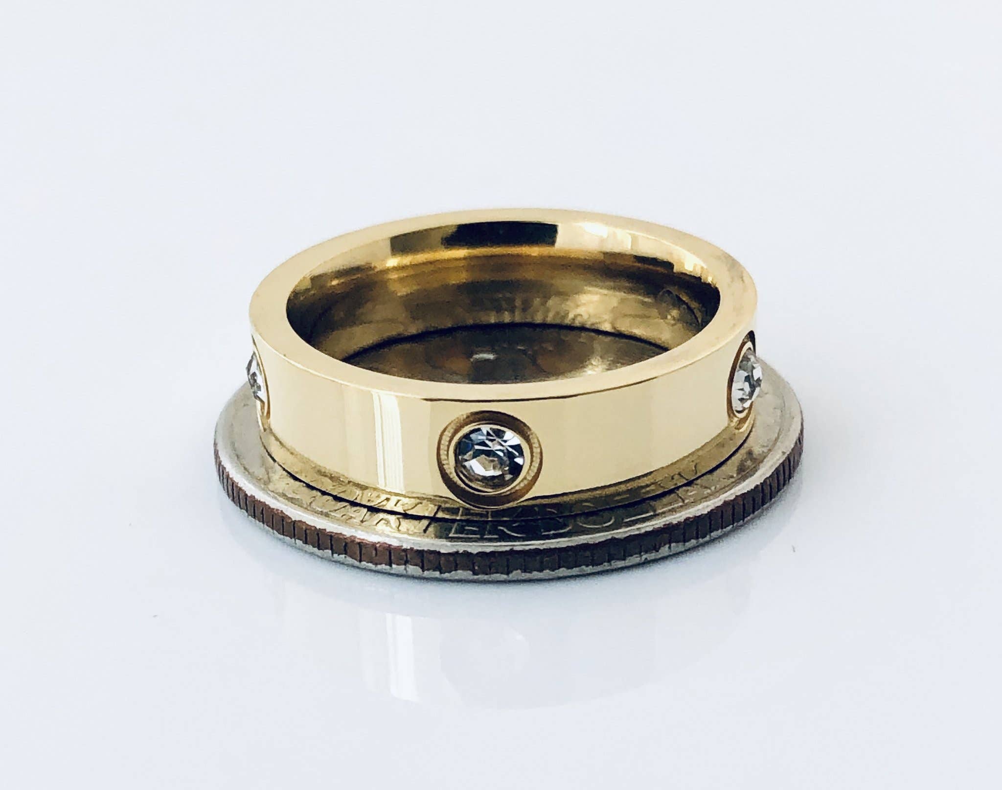 Modern Opus - Wholesale Multi-Stone Ring - Cz Steel Ring1