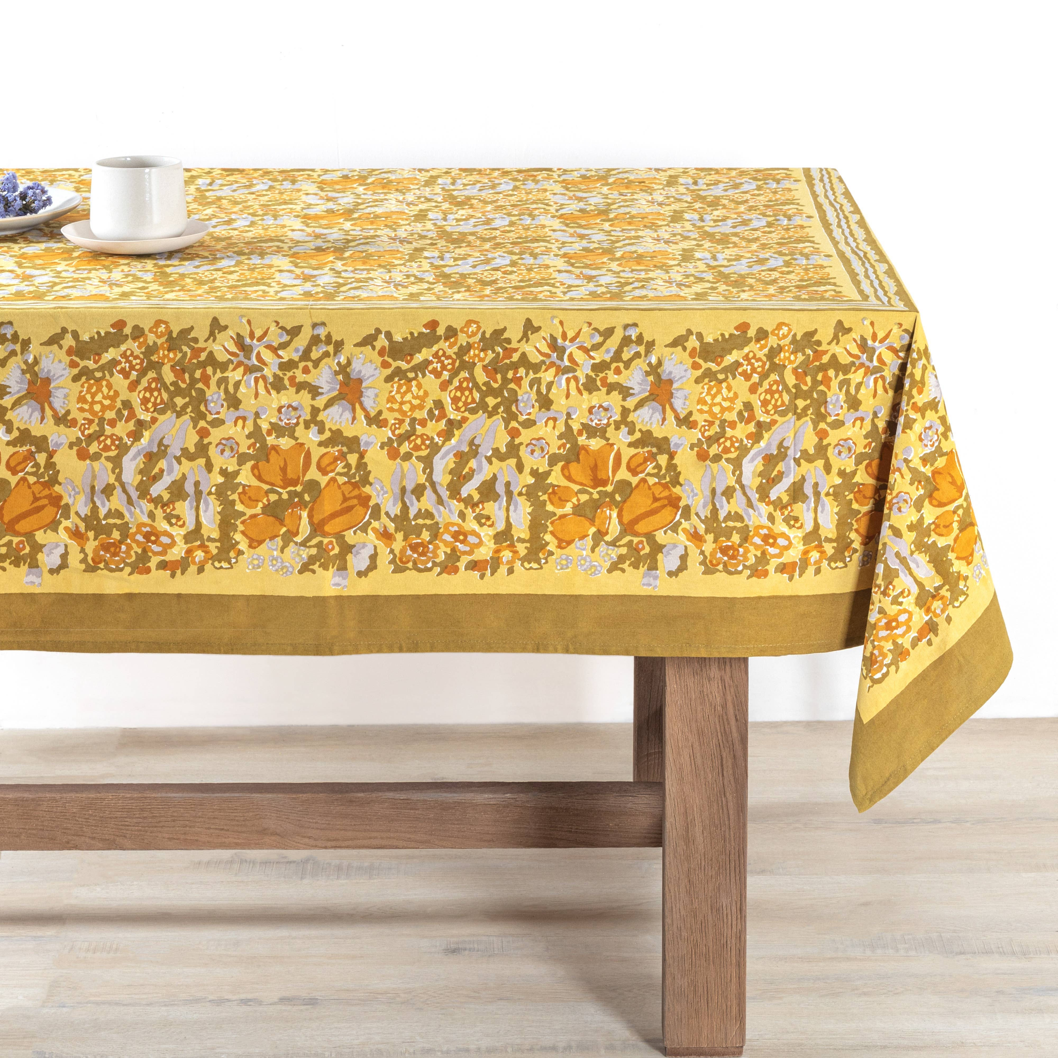 Caravan Home - Vendita all'ingrosso Tovaglie - Jardin Mustard & Grey | Tovaglia1