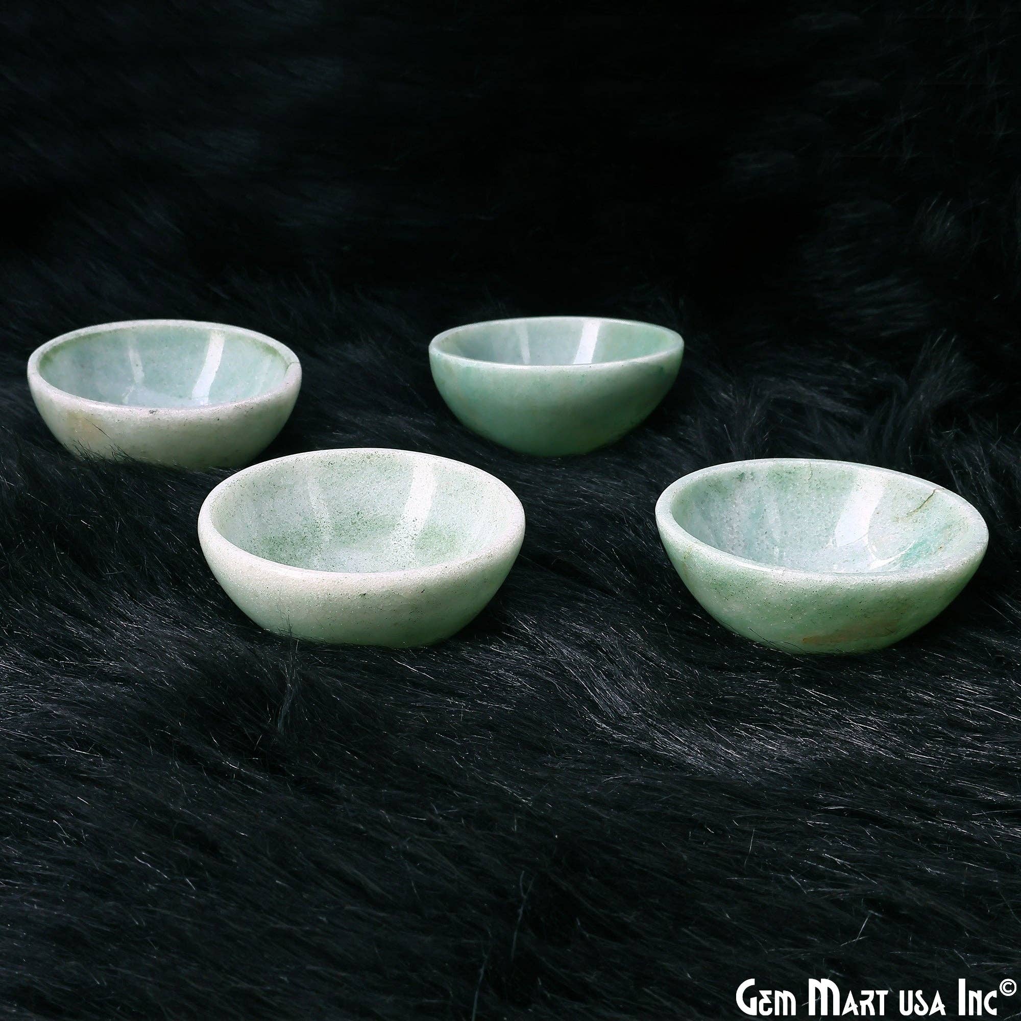 GemMartUSA - Wholesale Decoratief bord/schotel/kom - Natuurlijke Amazoniet mini-gesneden edelsteenkom, beker, 2 inch5