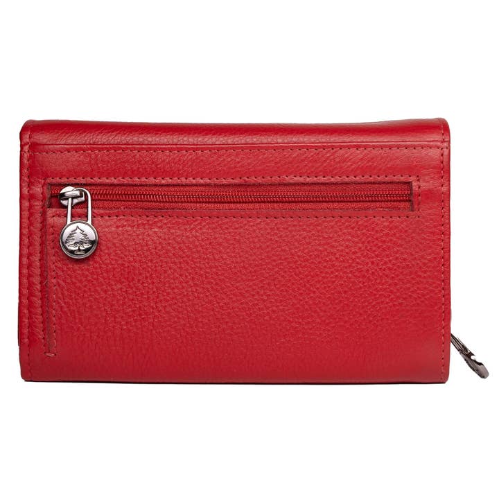 Greenwood – Großhandel Brieftasche – Damen – Yuki Große Geldbörse Damen Portemonnaie Leder Rot RFID