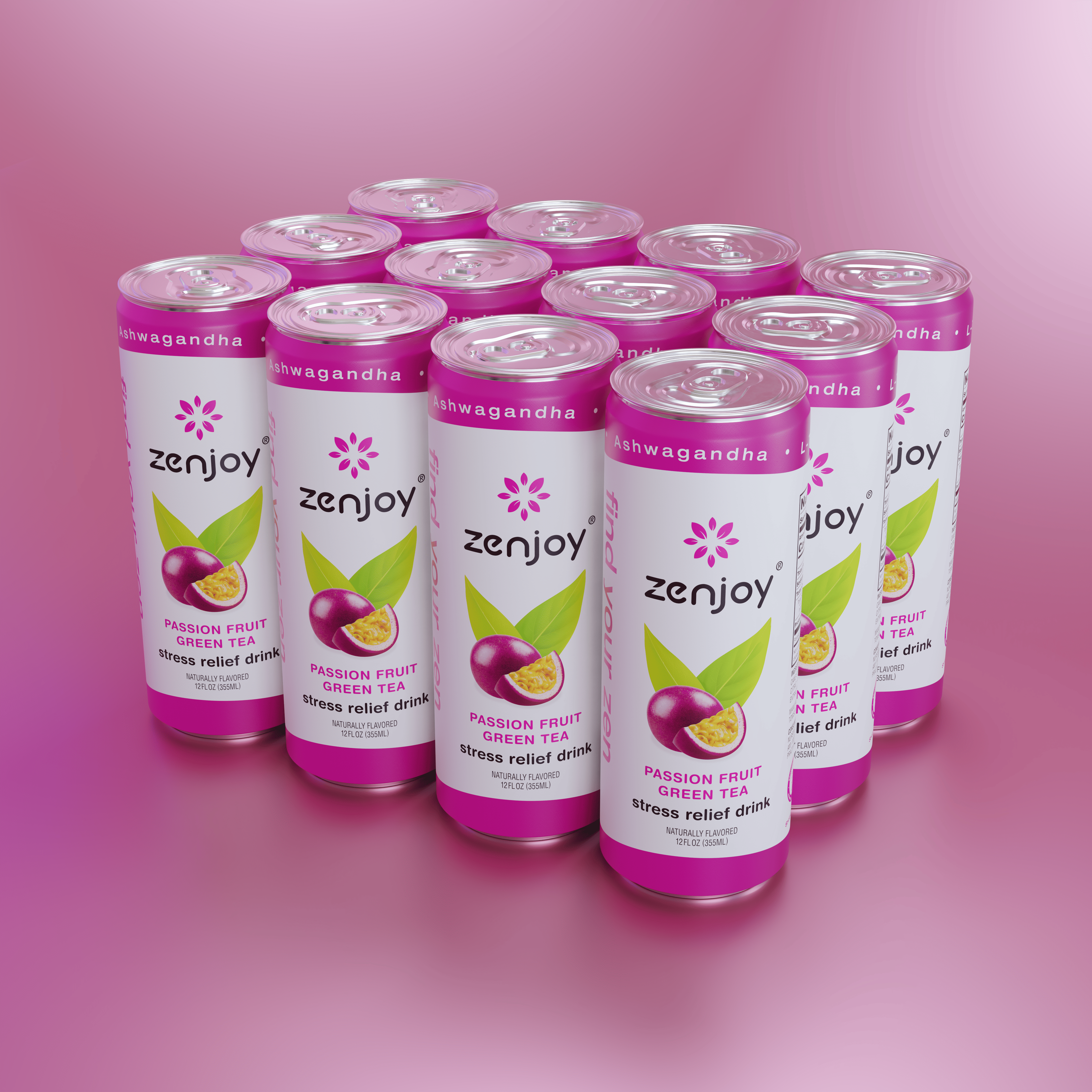 Zenjoy – Engroshandel Alkoholfri aperitif – Zenjoy - Passionsfrugt Grøn Te, Stressaflastningsdrik1