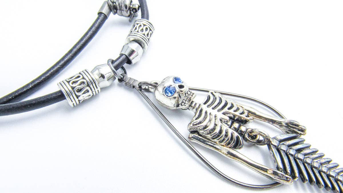 Oh, Heart! - Wholesale Pendant/Charm Necklace - Mermaid Skeleton Leather Necklace3