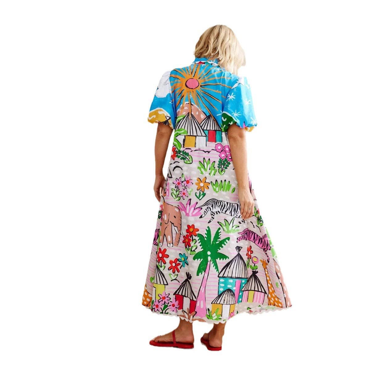 Pattern 2025 NEW Linen Print Dress EuroStyle for Beyond  for wholesale on Faire13