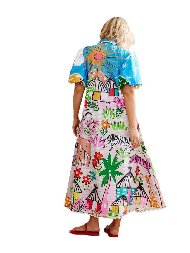 Pattern 2025 NEW Linen Print Dress EuroStyle for Beyond for wholesale on Faire13