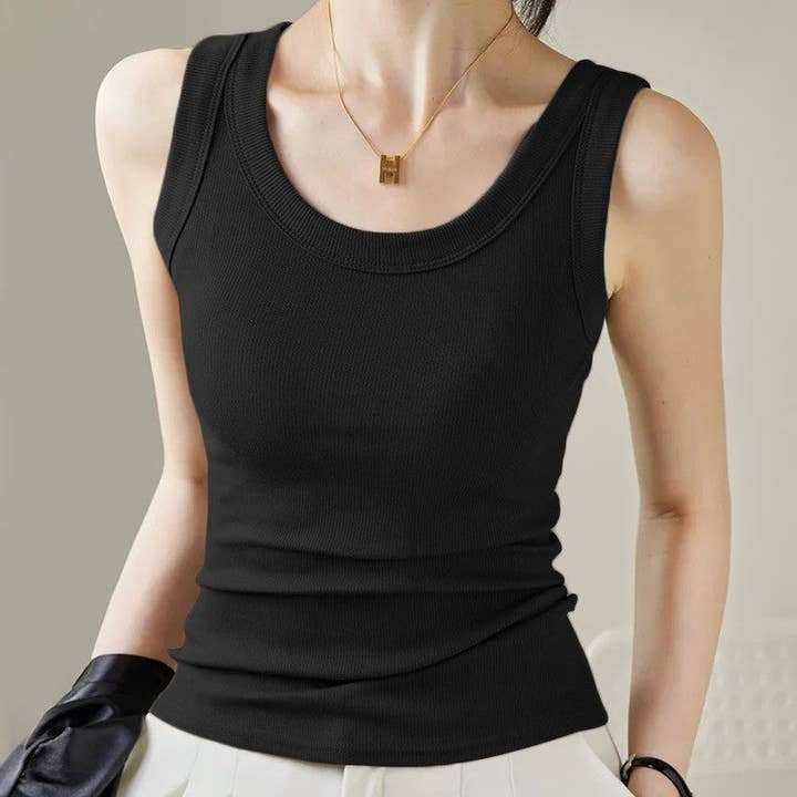 UZ Wholesale Store - Wholesale Tank Top - Women's - Solid Color Sleeveless Top For Covering Side Boob
