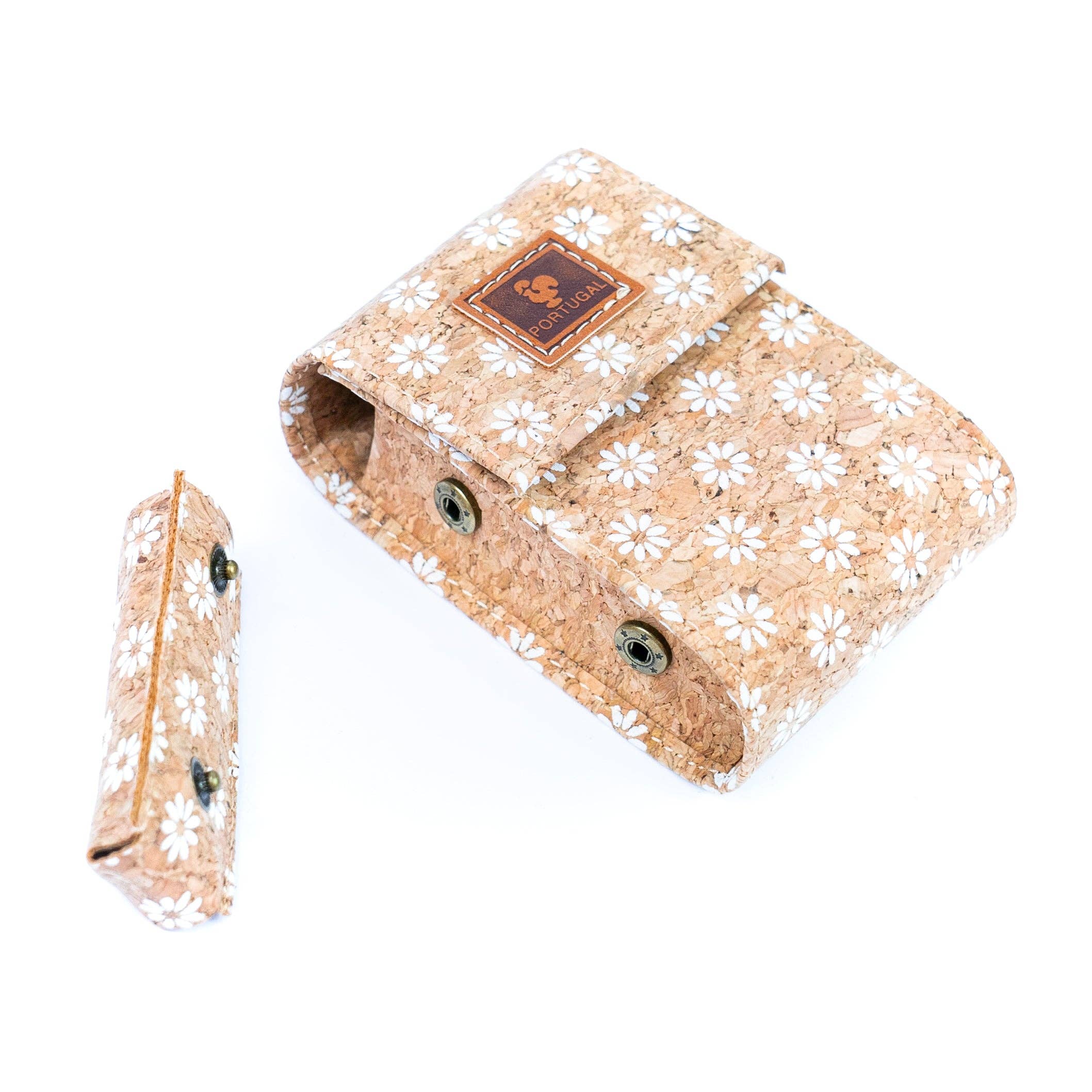 Meninas Bonitas Cork - Wholesale Cigarette Case - Floral Print Cork Cigarette and Lighter Holder BAGD-313A-MIX-6（6units）2