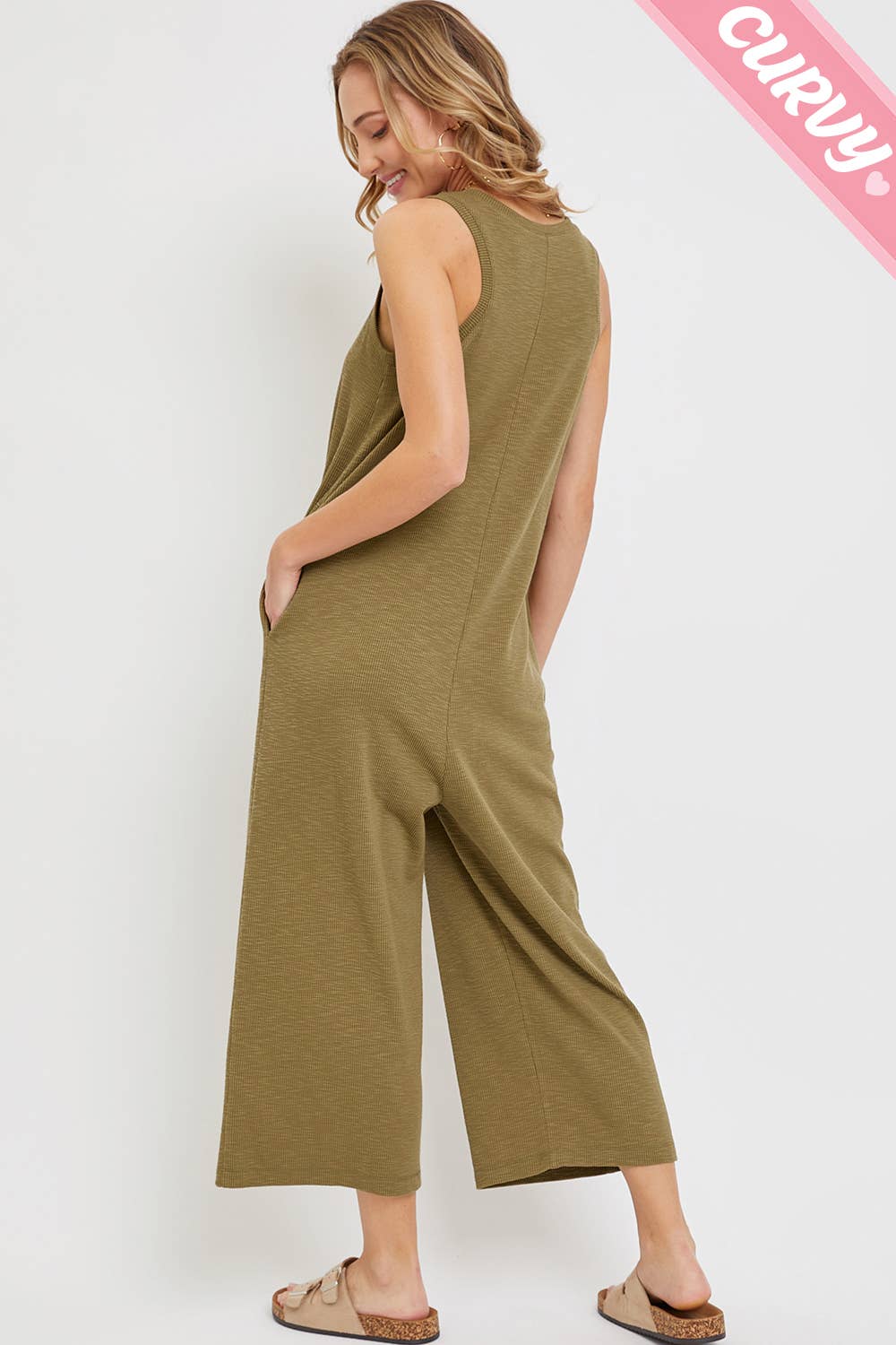 Sweet Lovely by Jen - Wholesale Jumpsuit - Women's - PLUS SIZE DAILY RELAXED BUTTON DOWN JUMPSUIT2