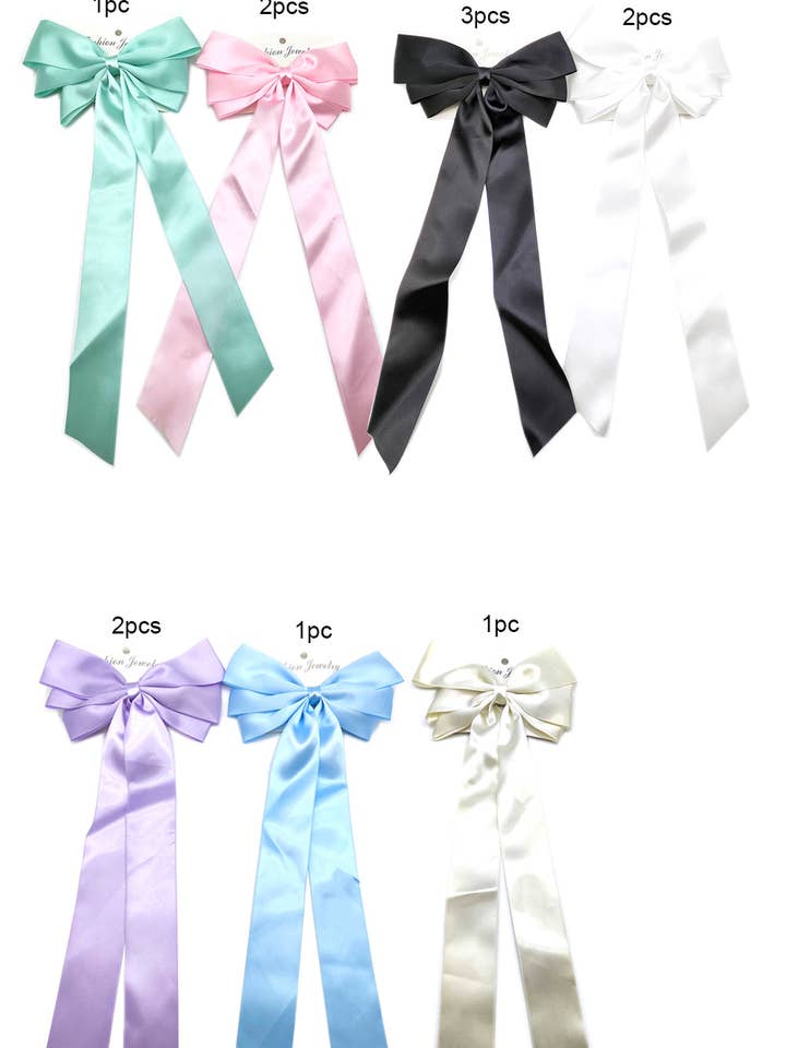 Casual strik haarclip #2 voor wholesale door Lucylou Collection