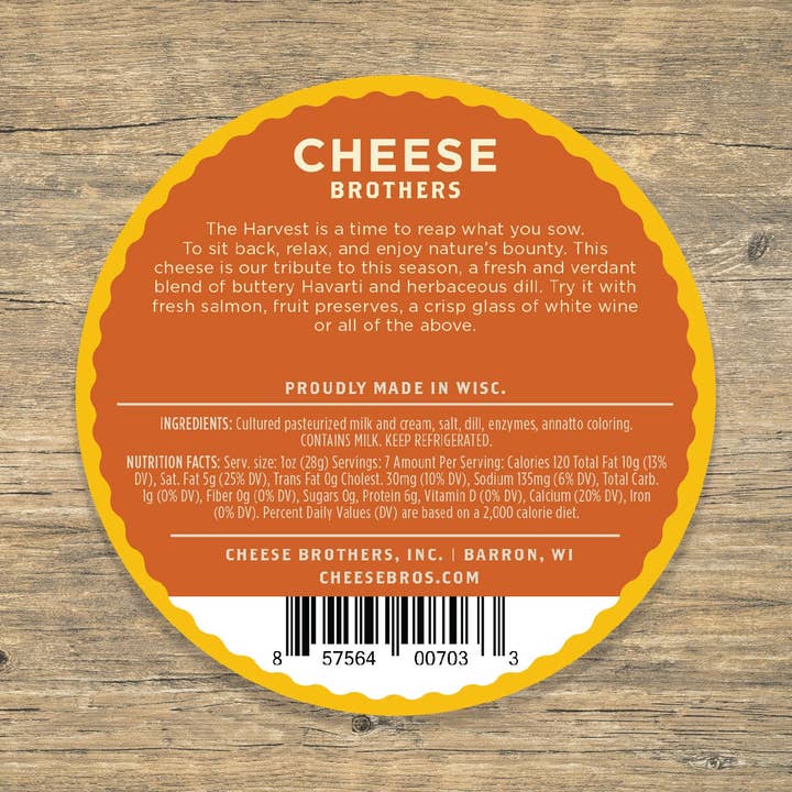 Cheese Brothers - Wholesale Cheese - Dill Havarti
