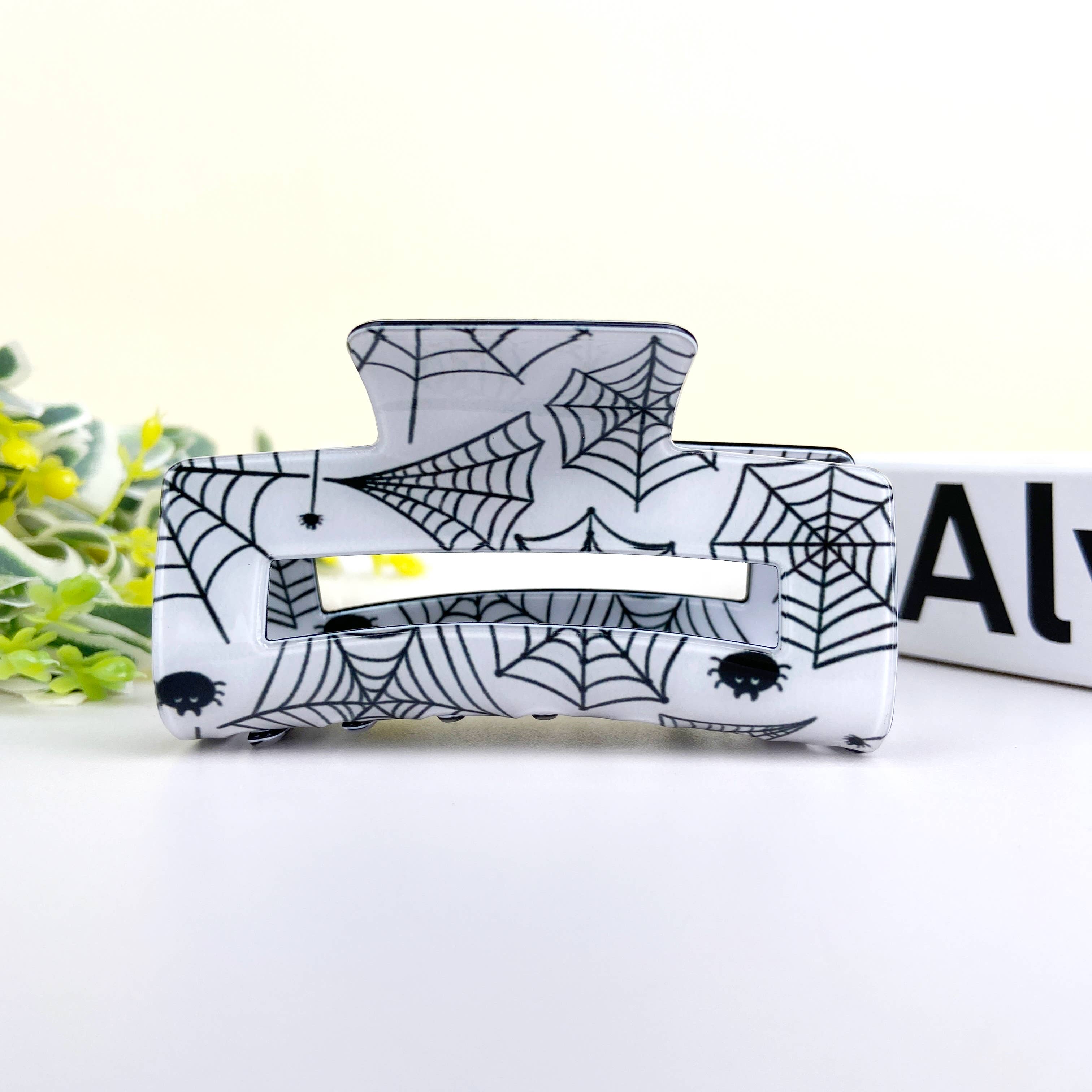 TheDivaSoap - Venta al por mayor Horquilla para el pelo - Mujer - Pinza rectangular para Halloween con forma de calavera de fantasma2