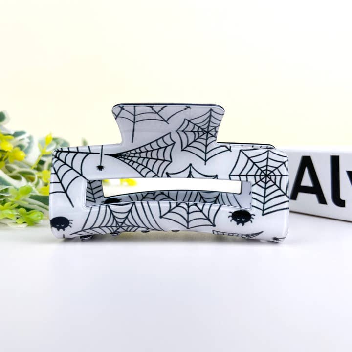 TheDivaSoap - Venta al por mayor Horquilla para el pelo - Mujer - Pinza rectangular para Halloween con forma de calavera de fantasma2