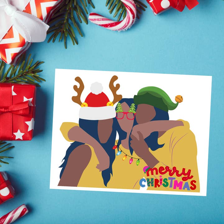 Cartes de joyeux Noël pour copines amusantes pour la vente par Infectious Design Co.