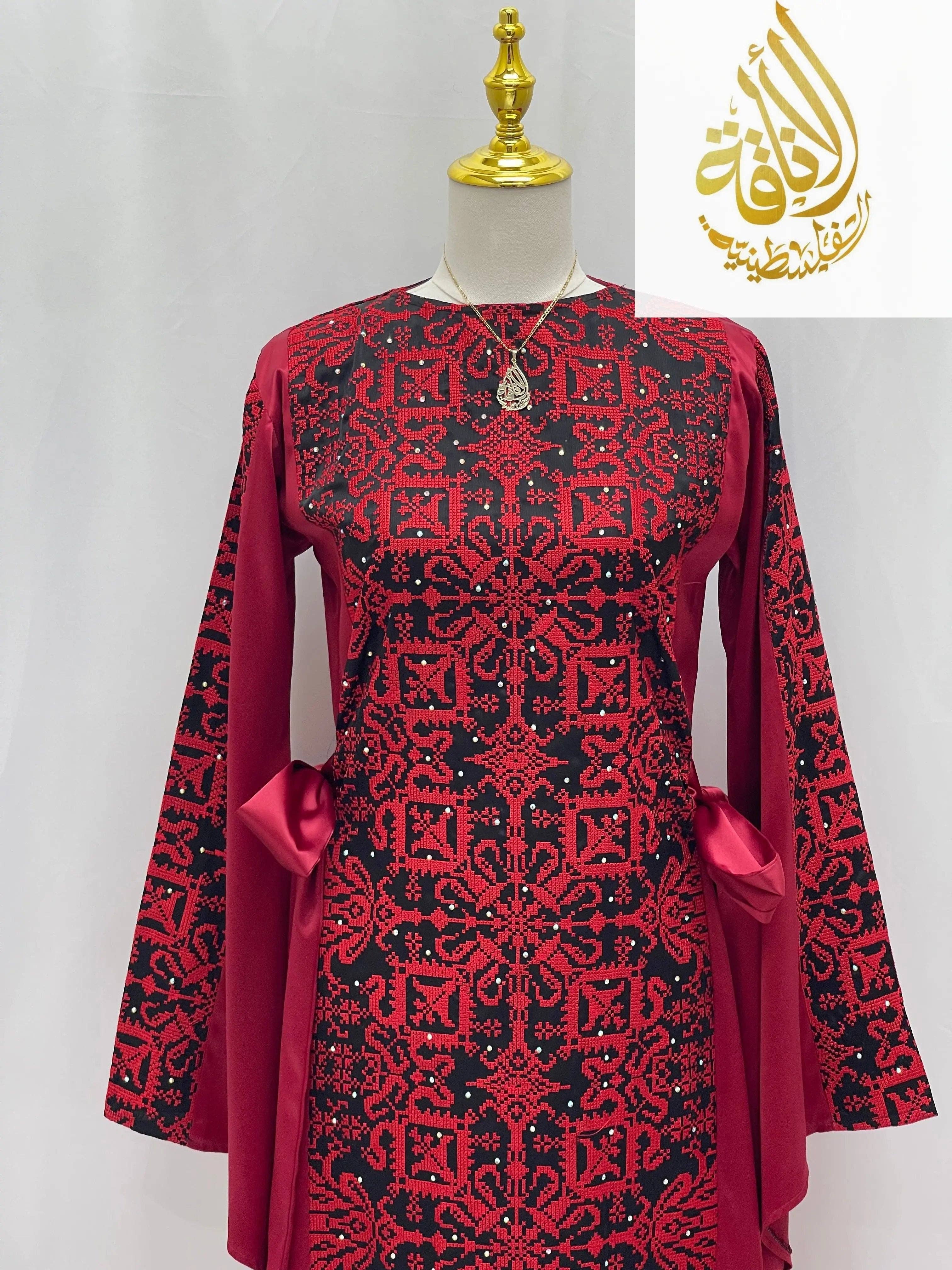 Palestinian Elegance - Wholesale Dress - Women's - Modern Zahra Embroidered Dress | Modest Palestinian Thobe7