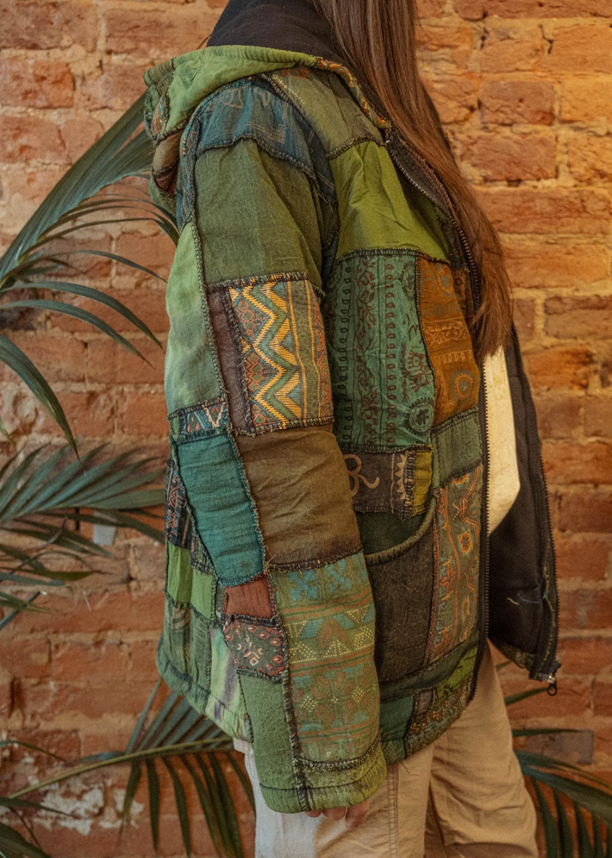 Gardenbelle Shop - Wholesale Jacket - Women's - Hippie Boho Patchwork Fleece Lined Jacket, Boho Coat Unisex9