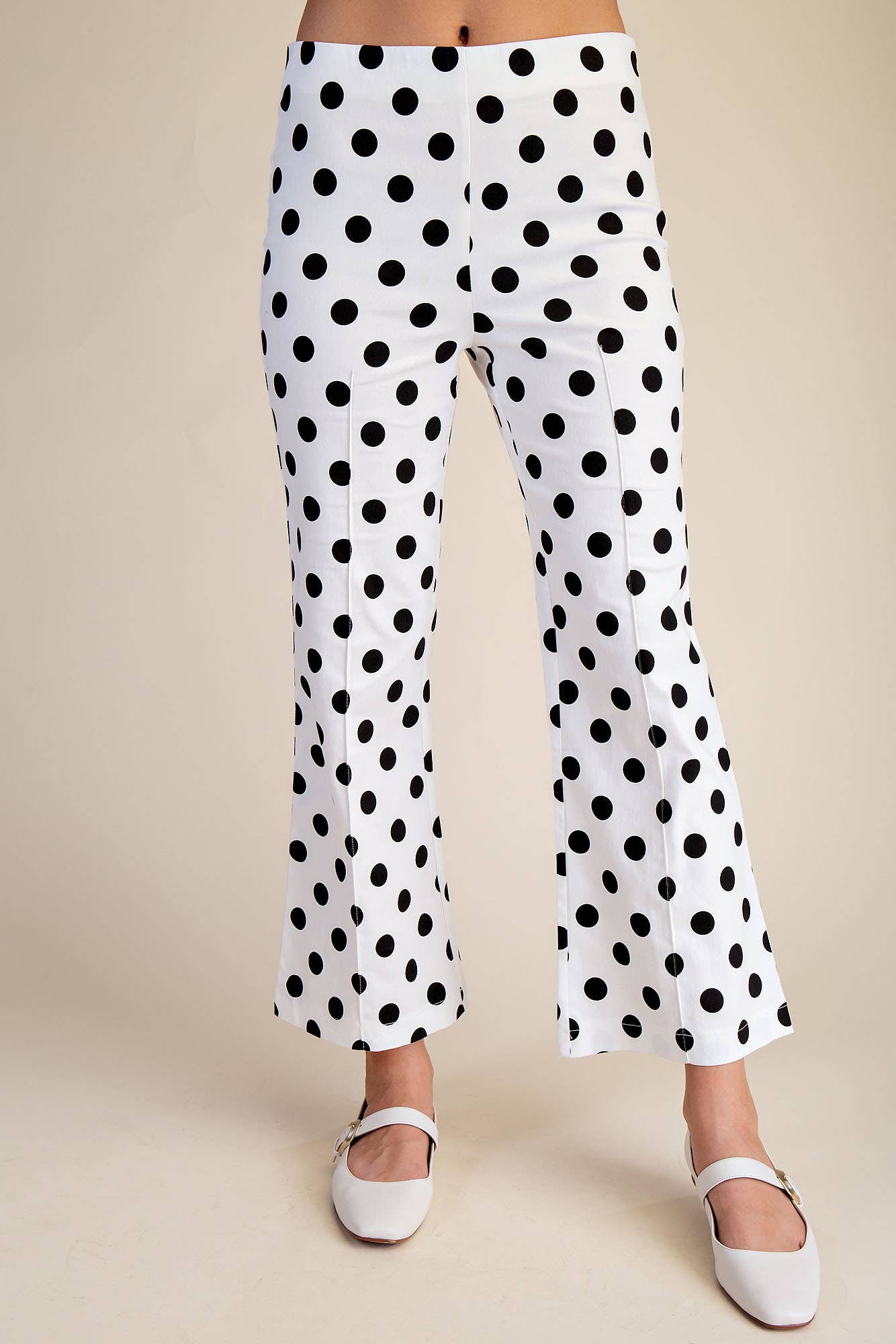 Glam - Wholesale Pants - Women's - Flare Crop Dot Pants3