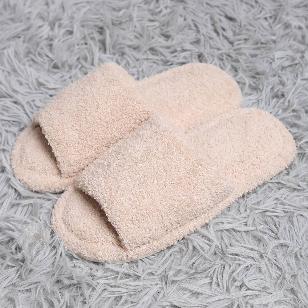 Sensibling Corp. – wholesale Slippers – Women's – Solid Open Toe Soft Home Indoor Floor Slippers
0