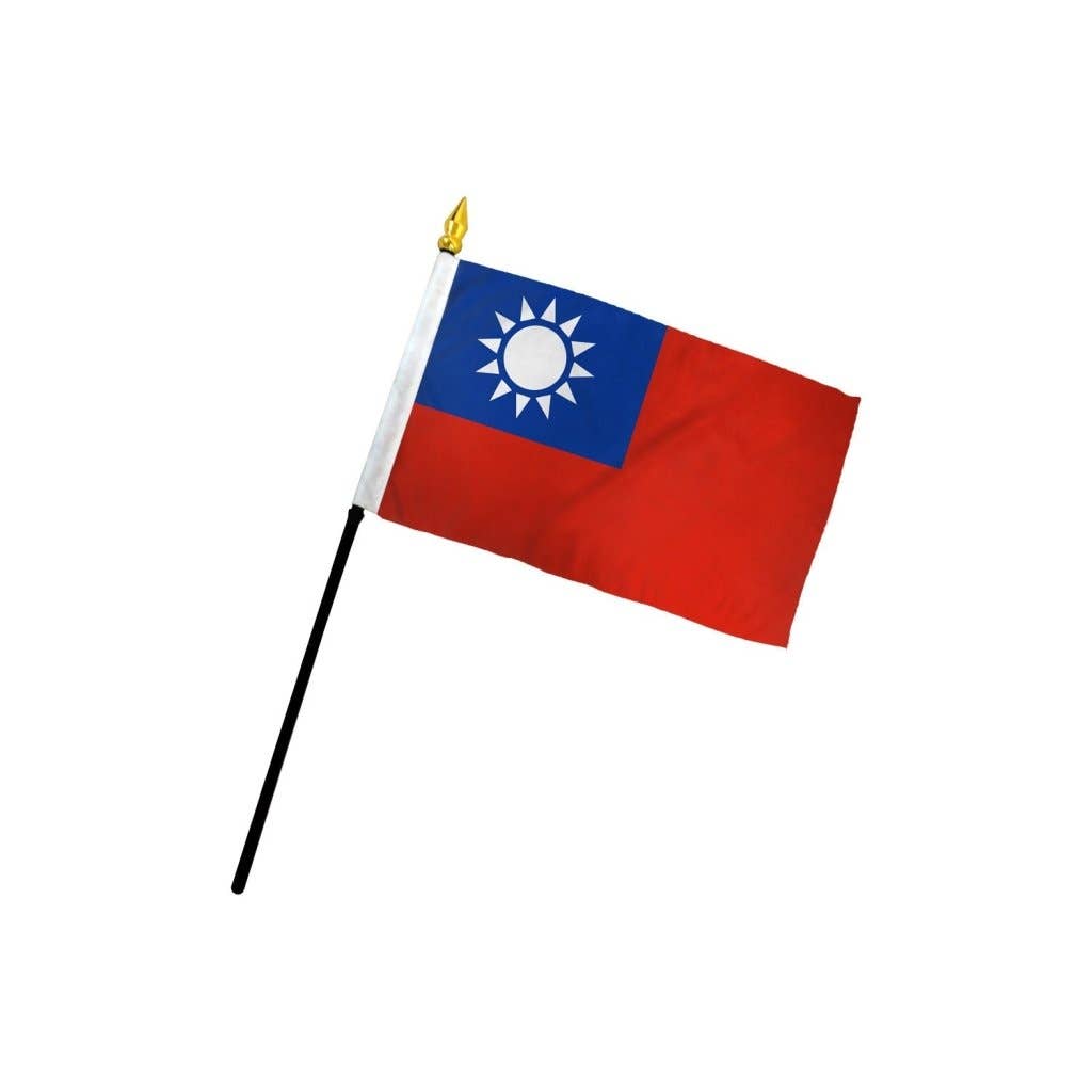 Flags Importer - Wholesale Flag - Taiwan 4x6in Stick Flag0