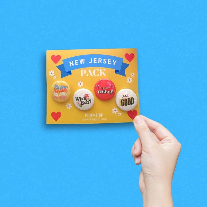 Feira Pop - Wholesale Lapel Pin/Button - New Jersey Pin-Back Button Pack1