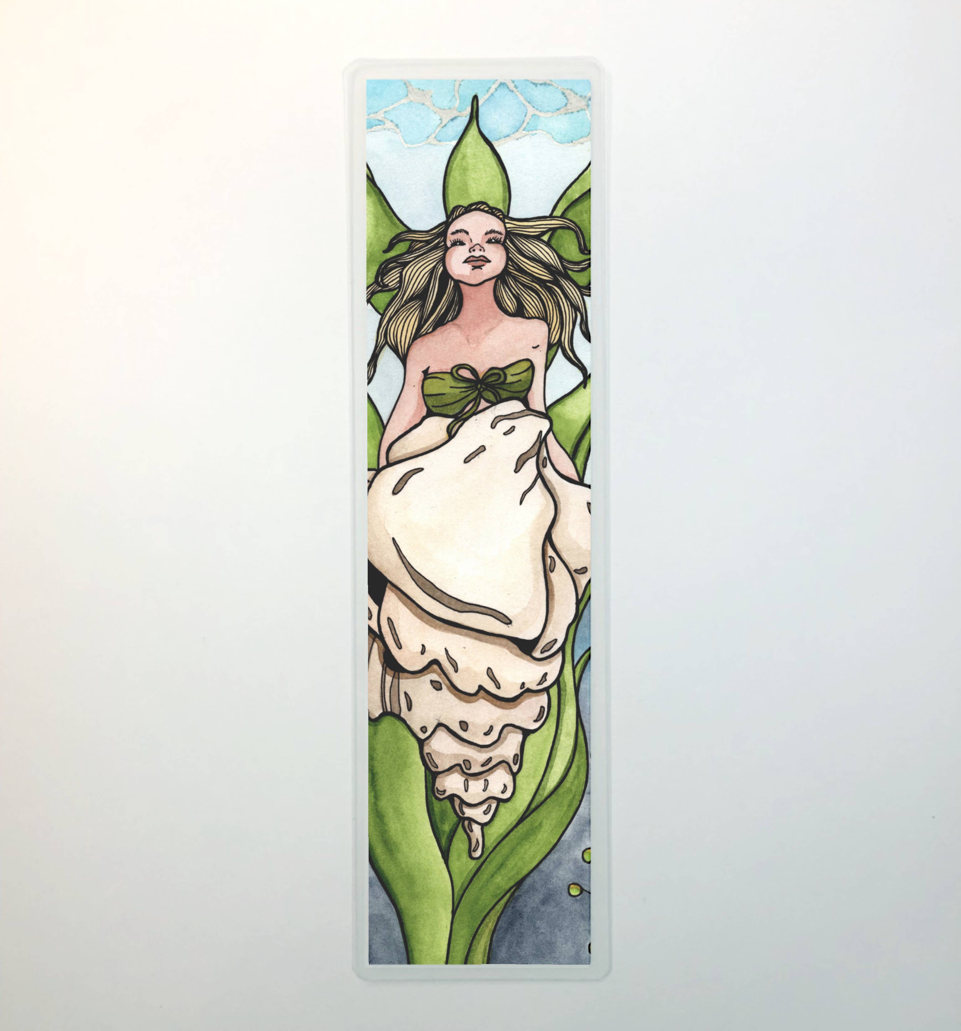 PinkPolish Design - Vente Marque-page - Signet recto-verso « Shell Siren »1