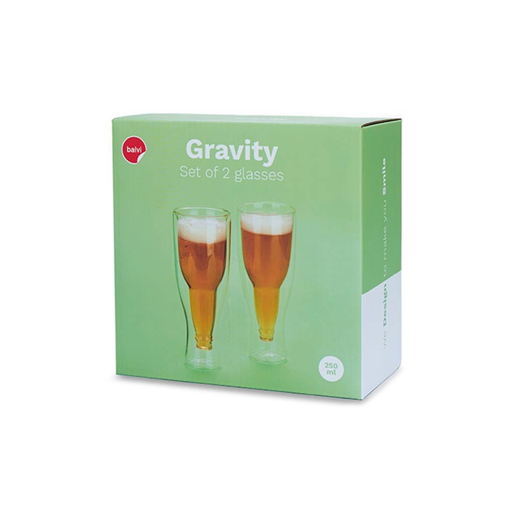 Balvi - Vente Verre/chope à bière - Set de 2 verres à bière Balvi Gravity 400 ml à double paroi2