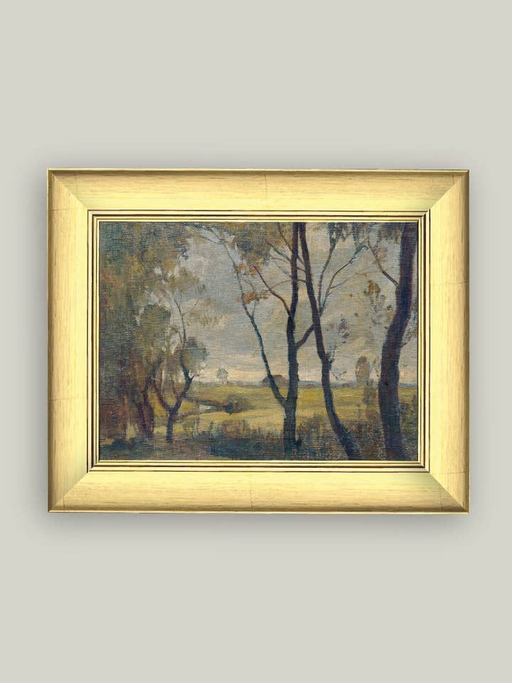 The Woods Framed Antique Art for wholesale by Petal Lane Home