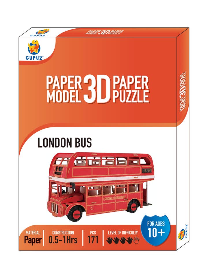 London Bus 3d paper card kit for wholesale by Go on make me