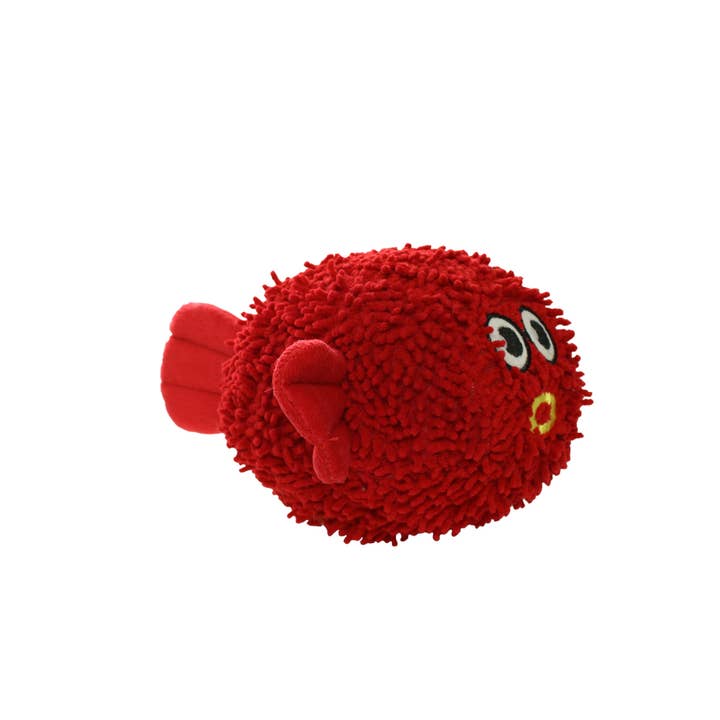 Tuffy Dog Toys - VIP Products - Wholesale Pet Squeaky Toy - Dog - Mighty Microfiber Ball Blowfish, Durable, Squeaky Dog Toy