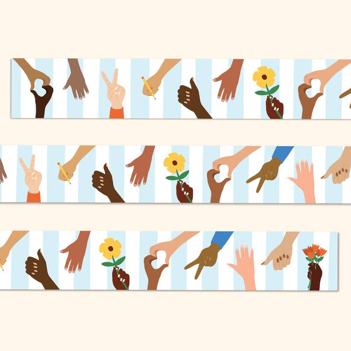 Celebrate Belonging Bulletin Board Border Pack for wholesale by Oh Happy Dani