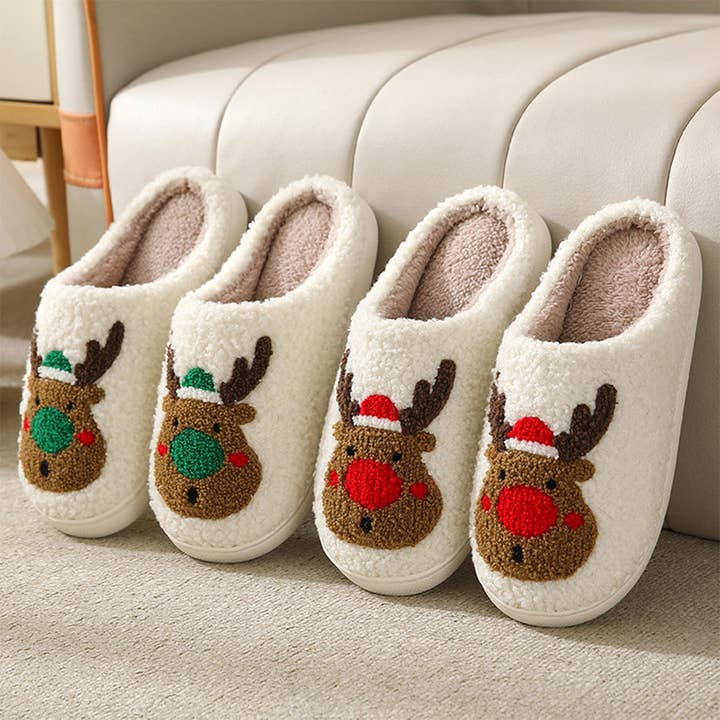 CHRISTMAS ELK NON-SLIP COTTON SLIPPERS_CWSHS0275 for wholesale by ACCITY