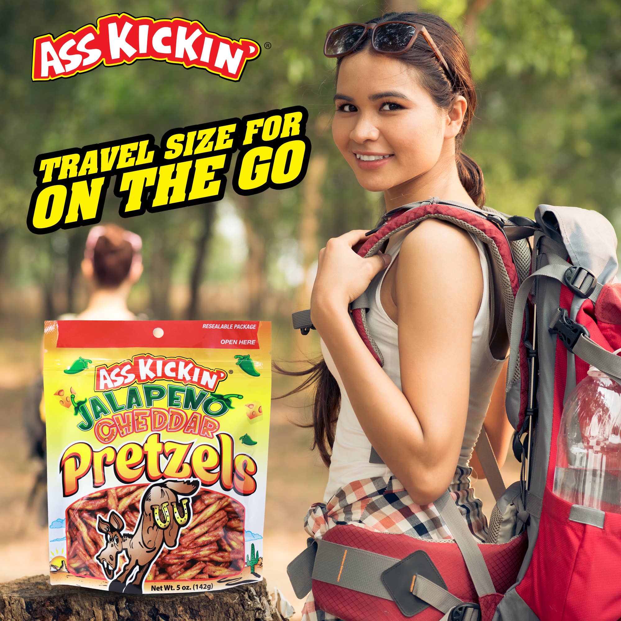 Southwest Specialty Food - Wholesale Pretzels - Ass Kickin' Jalapeno Cheddar Pretzels, 5 oz Resealable Bags4