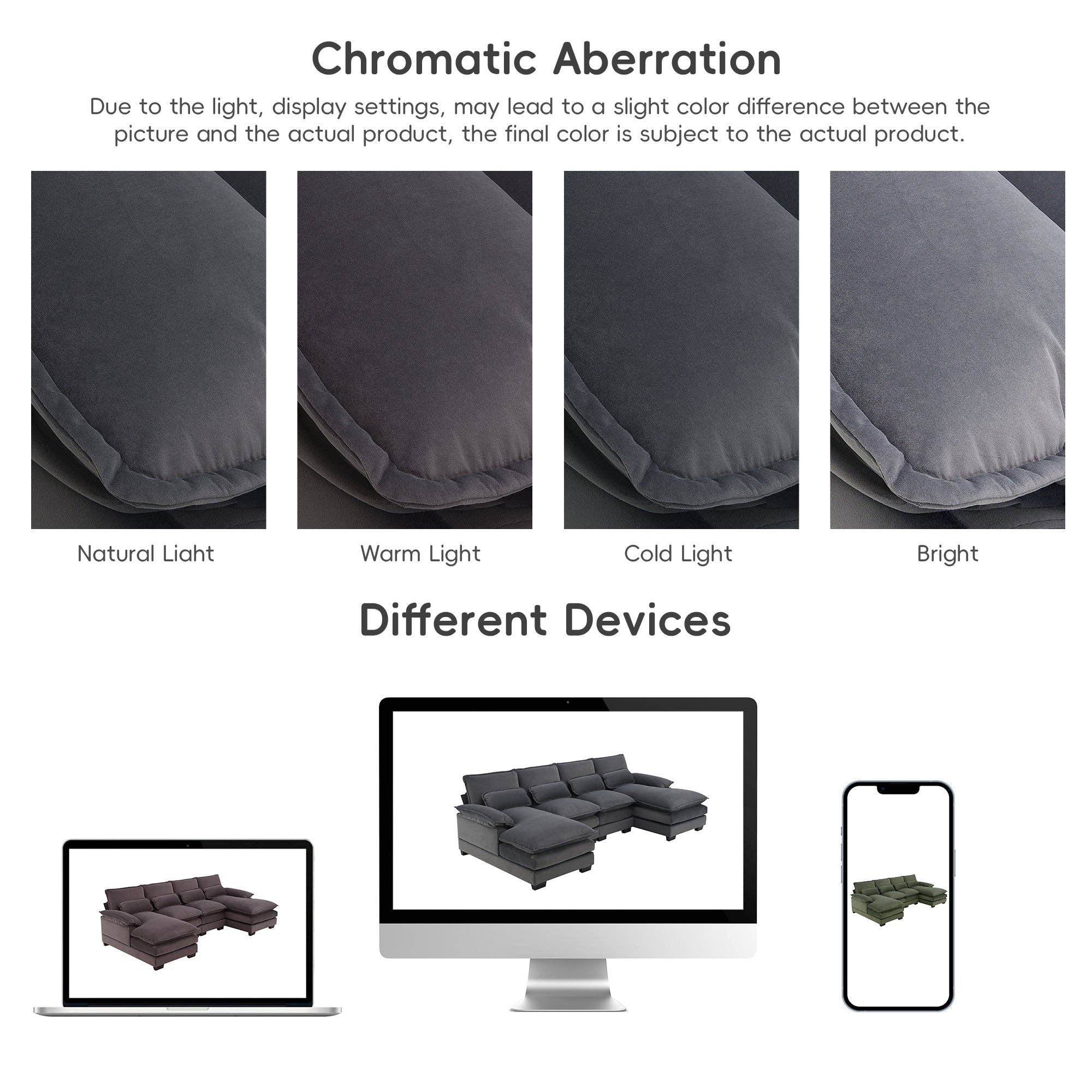 39F Inc. - Wholesale Sofa - 109.8" U-shaped Sectional Sofa with Chaise & Waist Pillows6