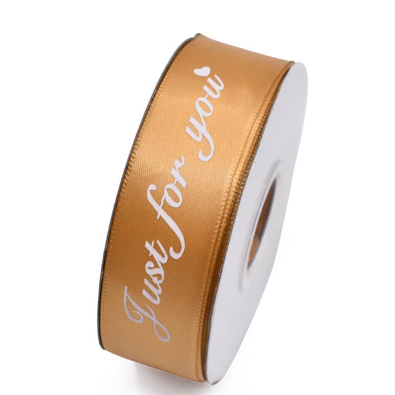 ByHome - Vente Ruban – emballage cadeau - Ruban cadeau large en polyester de 1,0 po x 22 mètres, JUST FOR YOU3