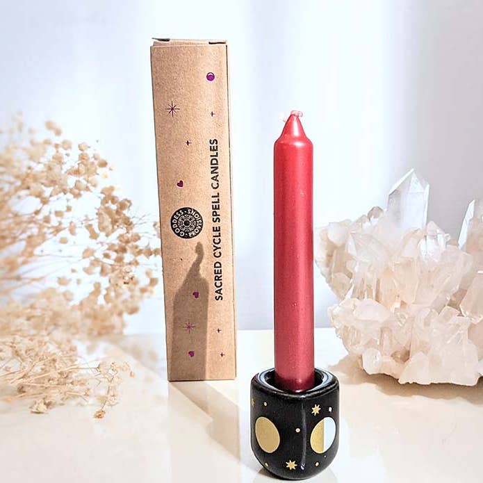 Goddess Provisions - Wholesale Tapered candle/candlestick - Sacred Cycles Candle Set | Goddess Provisions6