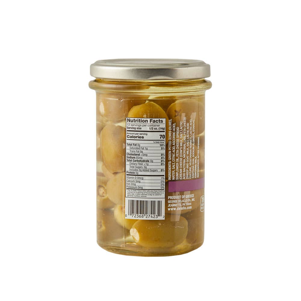 Delallo - Wholesale Olives - Feta Stuffed Olives (Jar)1