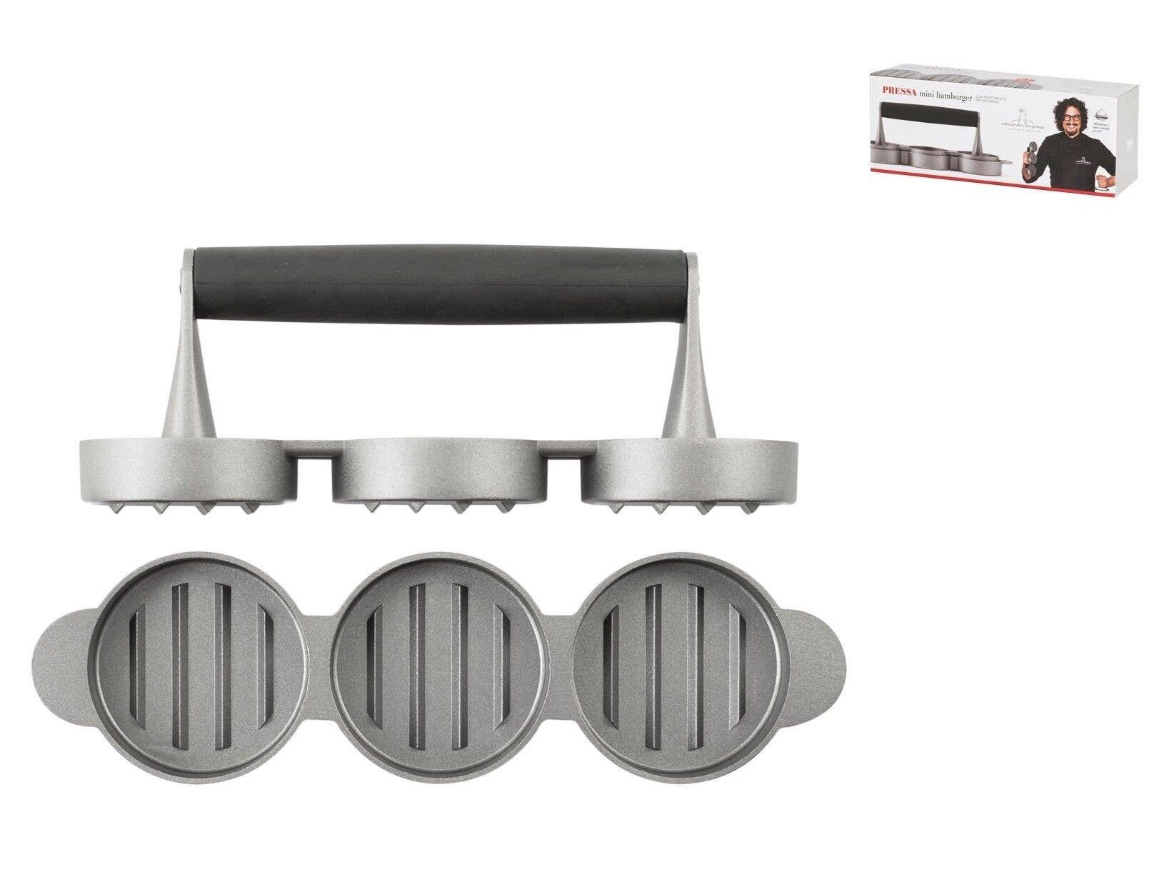 H&H - Wholesale Kitchen Tool/Gadget - Presshamburger Borghese 3-Seater in Aluminum0