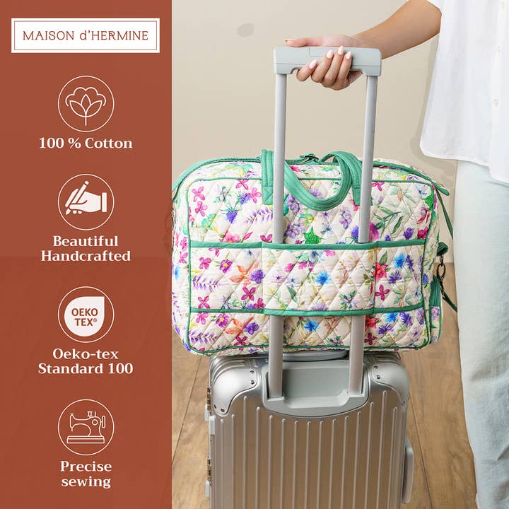 Maison d'Hermine - Design in Every Thread - Wholesale Weekender Bag - Unisex - Weekender Bag 100% Cotton Duffel for Travel - Chardon1
