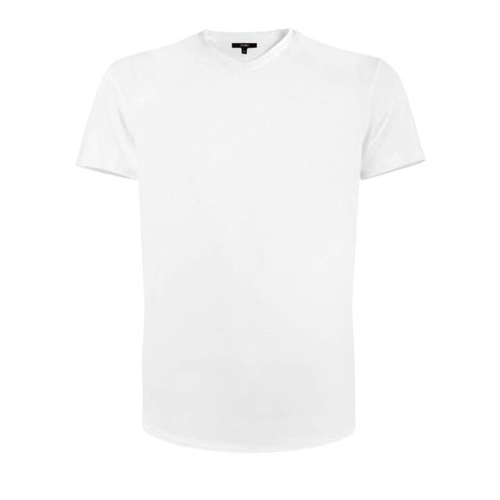 Casual short-sleeved white t-shirt for wholesale by WOMO