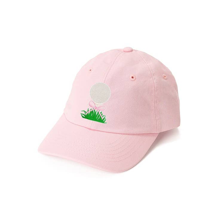 Golf Tee Bow Patch Baseball Hat - Kids Hair Accessories for wholesale by Sweet Wink