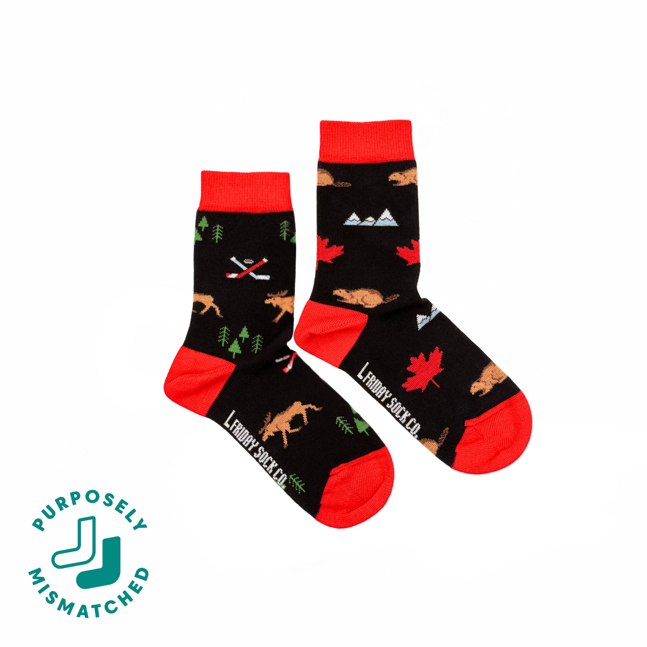 Friday Sock Co. – Meias - Crianças por atacado – Meias Ícones do Canadá para Crianças0