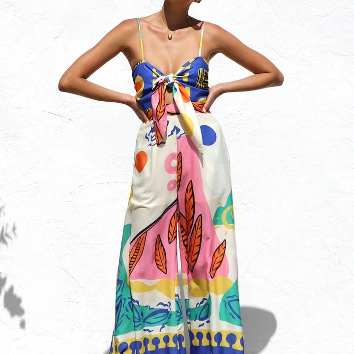 Abstrakt mönstrad jumpsuit för wholesale av EmberLoom