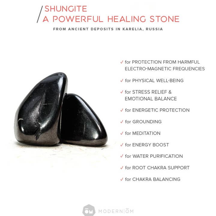 Modern ŌM – wholesale Spiritual stone/crystal – Shungite Pocket Harmonizers4